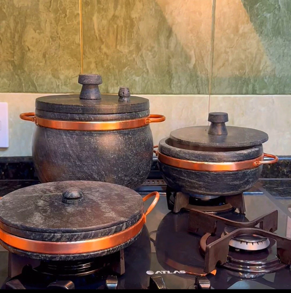 Kit de panela de pedra-sabão